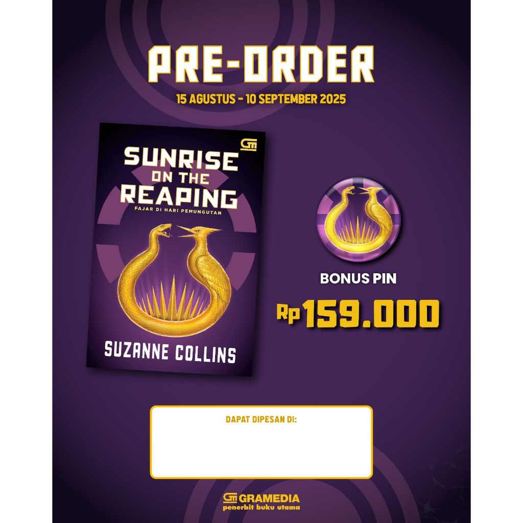SUNRISE ON THE REAPING NOVEL - FAJAR IN THE FIGHT DAY + BONUS - Suzanne Collins - GPU