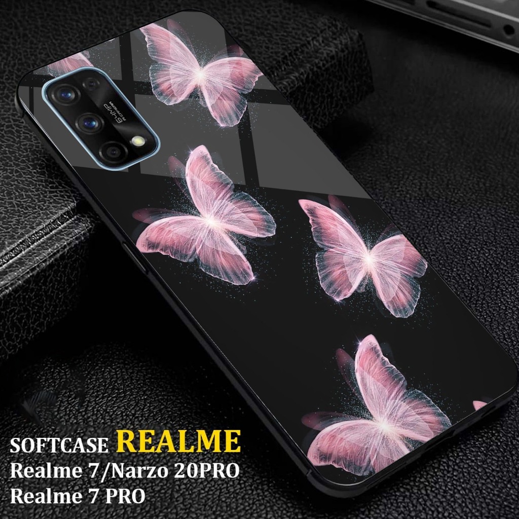 Realme 7 Auto Case Motif [AESTHETIC BUTTERFLY] เคส Realme 7 เคส Hp Casing Softcase Glossy Hardcase 2