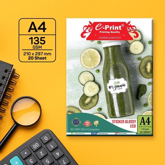 E-Print กระดาษโฟโต้เคลือบเงา A4 135gms สติ๊กเกอร์ 20 แผ่น