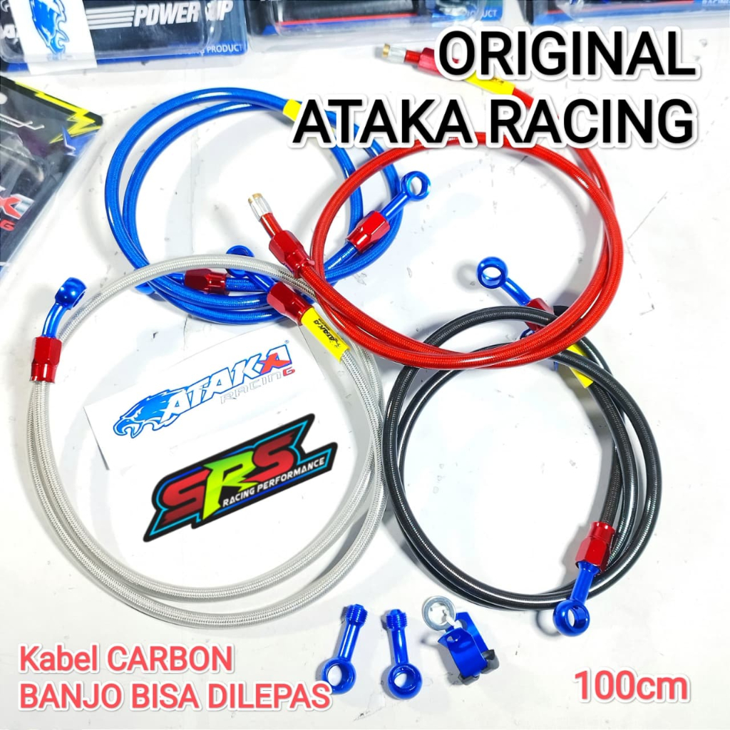 ATAKA RACING ท่อเบรคหน้าคาร์บอน 100 cm Original 100%