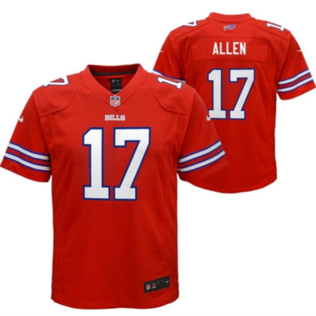 NFL Josh Allen Red Nfl Jersey เสื้อแข่งใหม่ล่าสุด Unisex