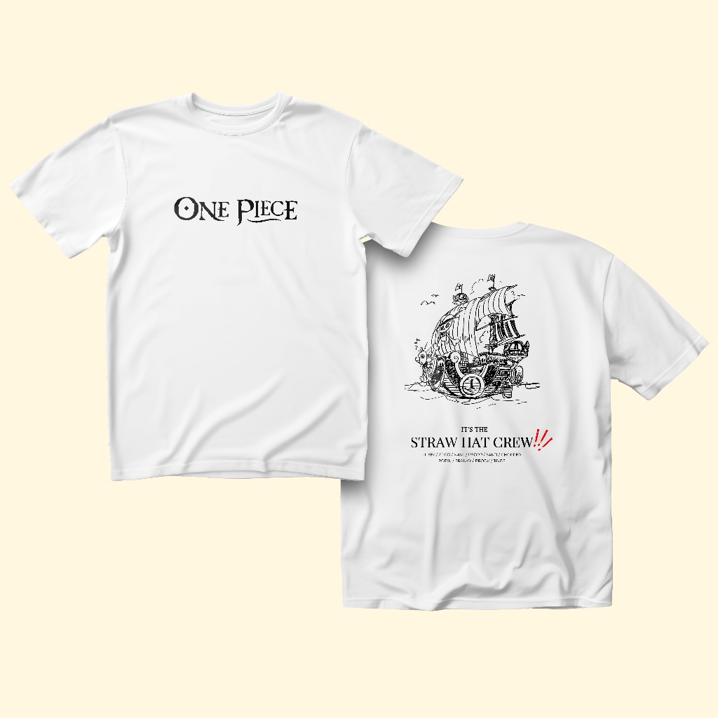 Onepiece Ship Thousand Sunny Original FatBoB Tshirt อะนิเมะเสื้อยืด