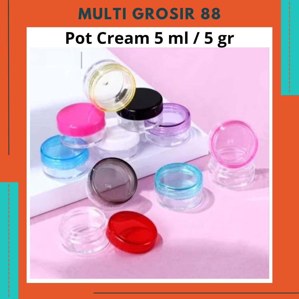MG88 Colourful Mini Crystal Jar PP Cream Pot 5 ml 5 gr