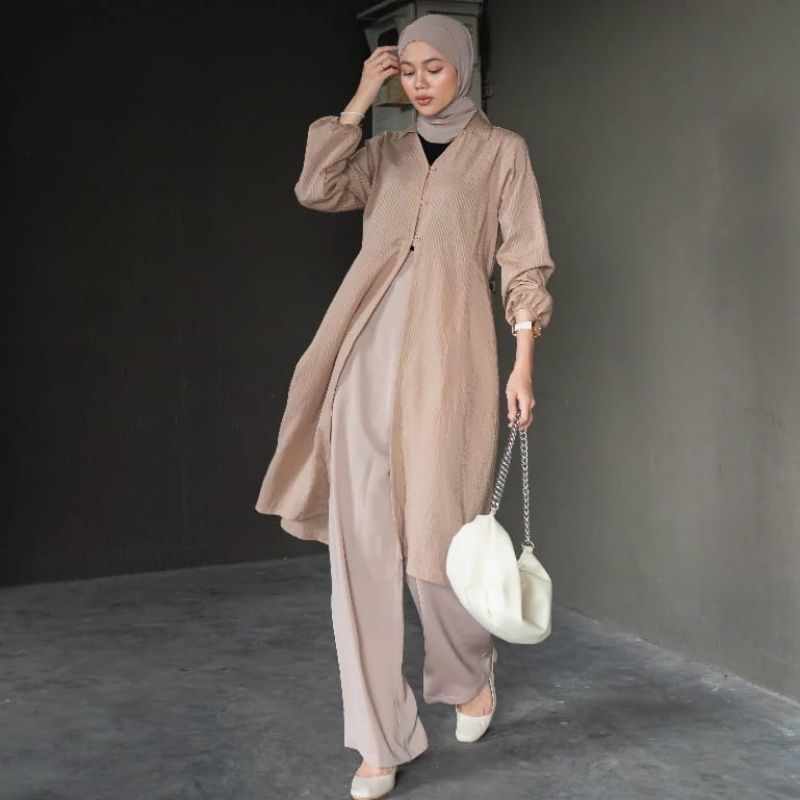 KEMEJA Alitextile - 0.5 เมตร HANA STRIPE (COTTON STRIPE FABRIC) // DRESS/BLOUSE/SHIRT/OUTER