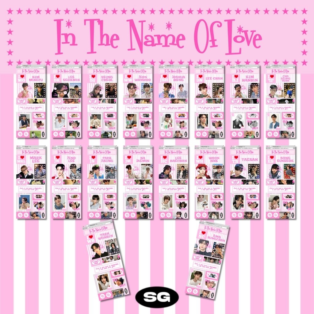 [SG.LAB] ทัศนคติของ WRITE MEMBER ในหมายเหตุ! ในชื่อแห่งความรักสติ๊กเกอร์Kpop | Nct Dream Boynextdoor