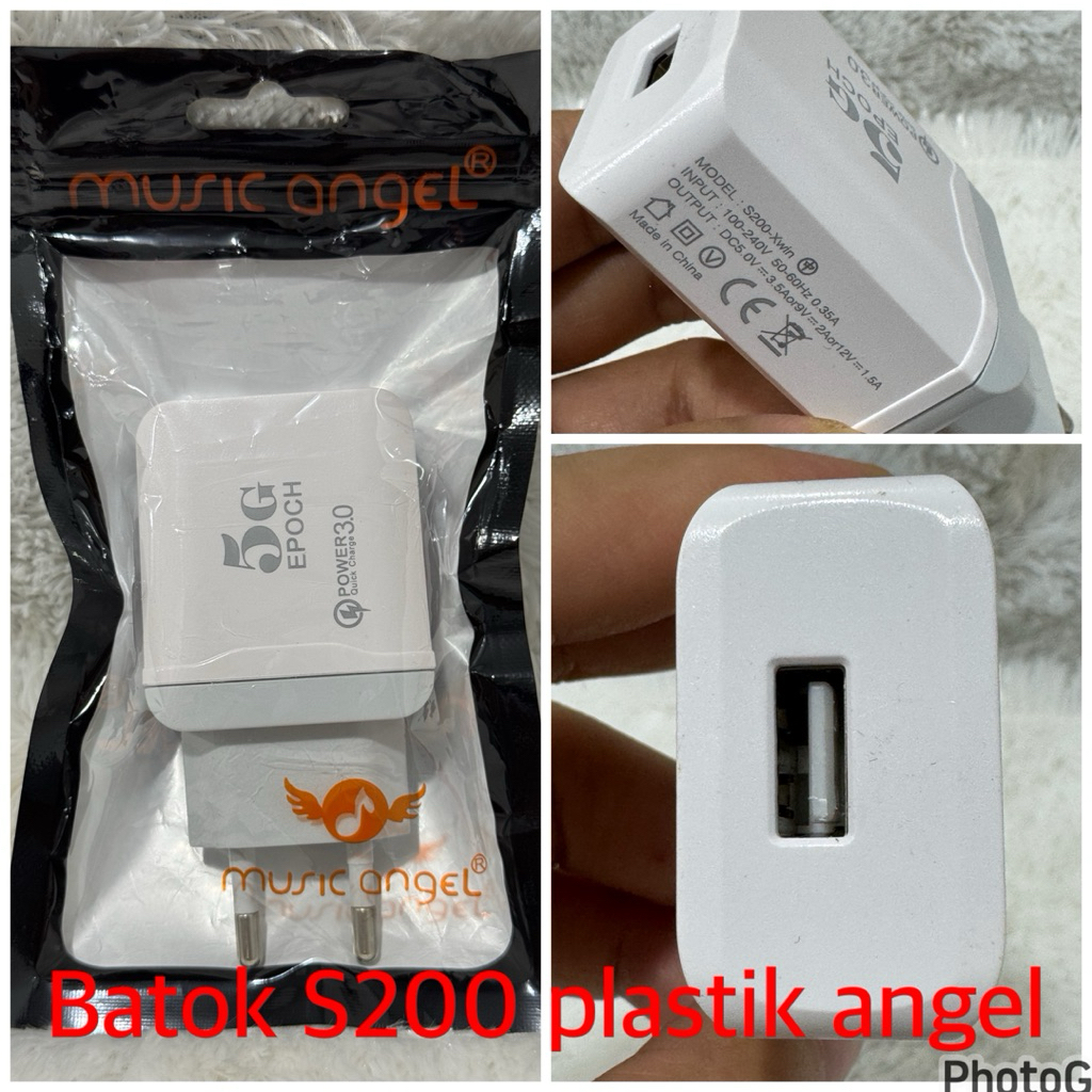 [SH-533] Xwin Batok S200 Packing plastic Angel 1.2A หัวชาร์จ