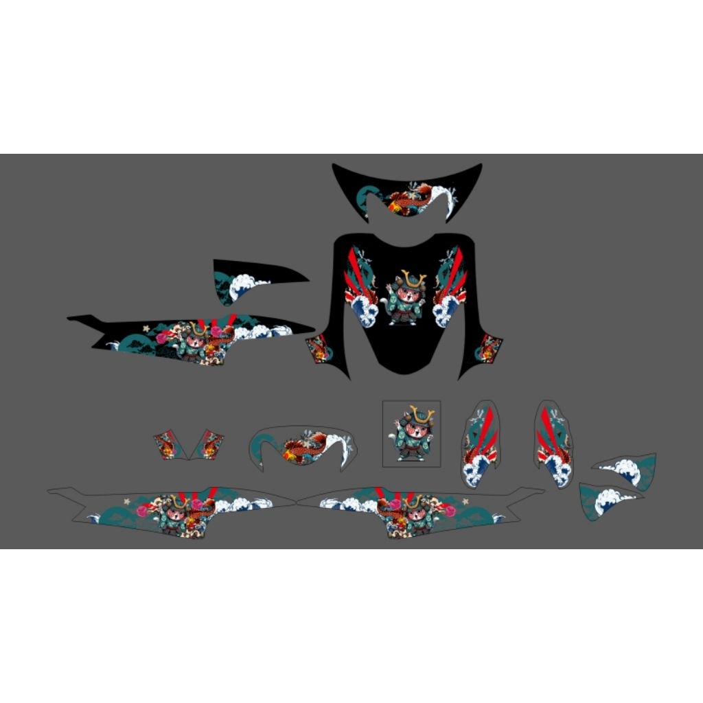 แถบเย็บครึ่ง DECAL MIO SMILE CUSTOM ANIME SPHANA