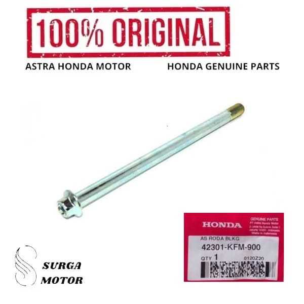เพลาล้อหลังสําหรับ Honda Supra Fit Scoopy ESp K2F BeAT Steet K1AL 42301KFM900 42301-KFM-900 Axel ล้อ