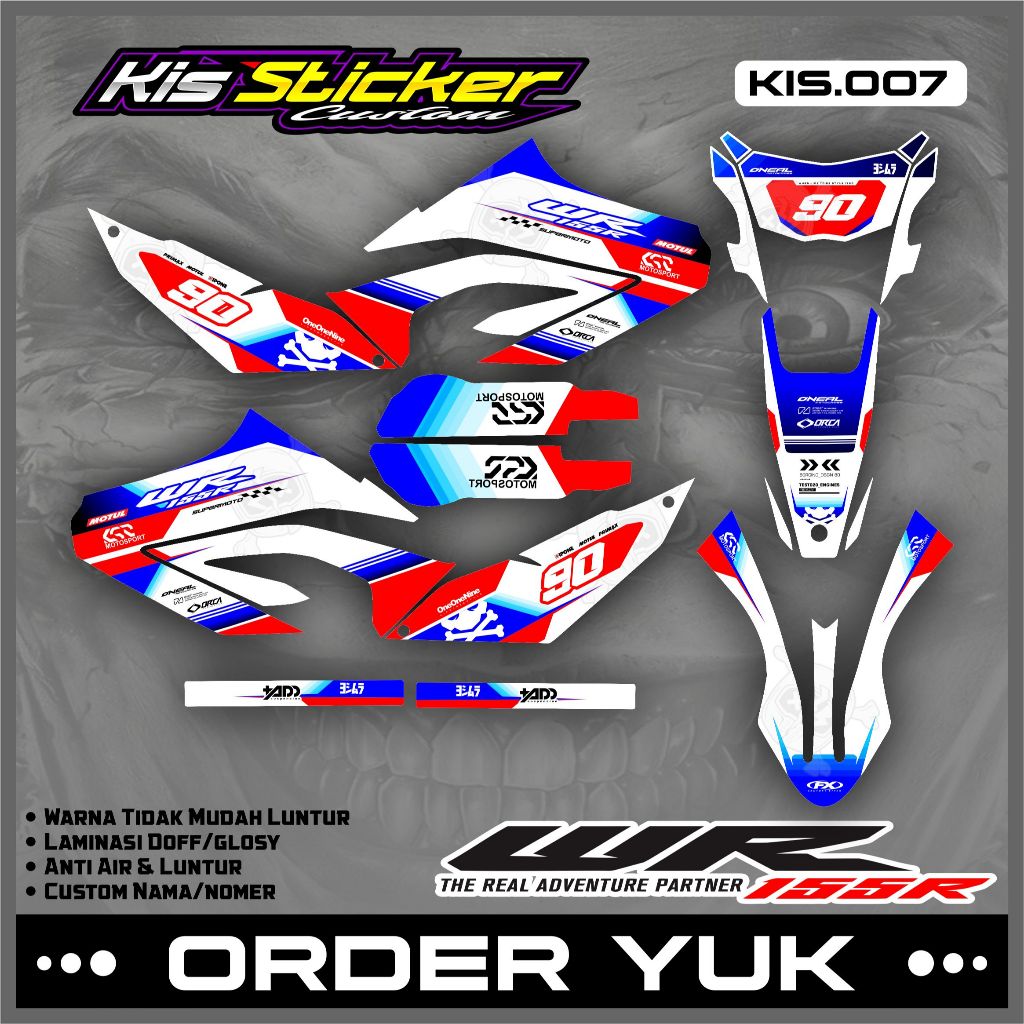 (Custom) Full Body Decal สติกเกอร์ WR 155 R / ล่าสุด WR 155 R Variation Striping Decal สติกเกอร์ KiS