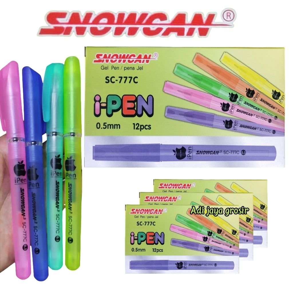 ปากกา Jel Snowcan BEAUTIFUL COLORFUL PEN SC-777C i-PEN PEN I - PONE APPLE 0.5 มม. เนื้อหา 12 ชิ้น 1 