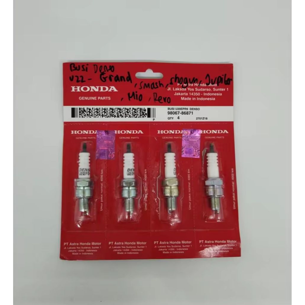 10 ชิ้น Denso U22 U-22 FSU Grand Smash Shogun Jupiter Z Vega ZR Mio Supra Fit Soul M3 หัวเทียน