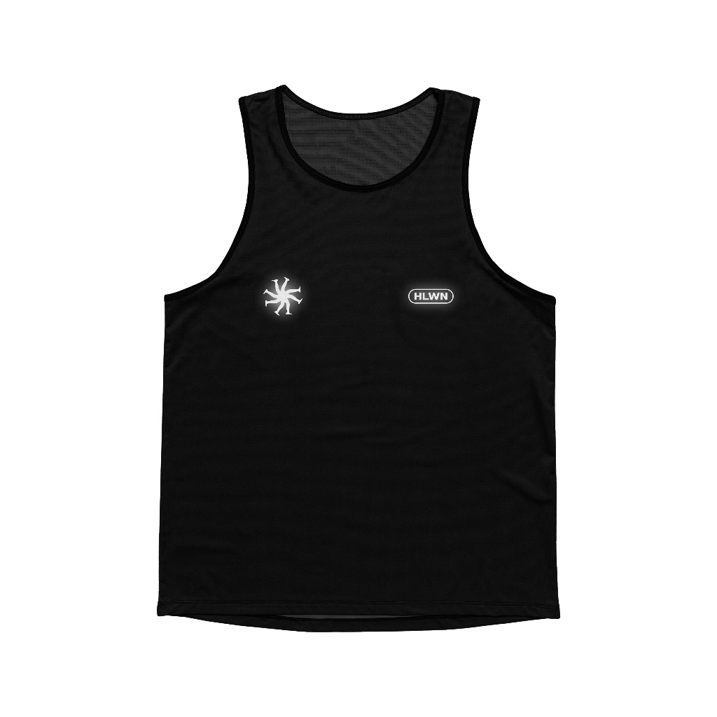 HLWN Running เสื้อกล้ามผู้ใหญ่ สีดํา - อ่อนเยาว์