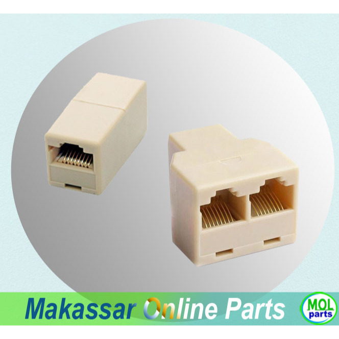 RJ45 1-1 Double 1-2 LAN Barrel Connector RJ45 การเชื่อมต่อสาย LAN