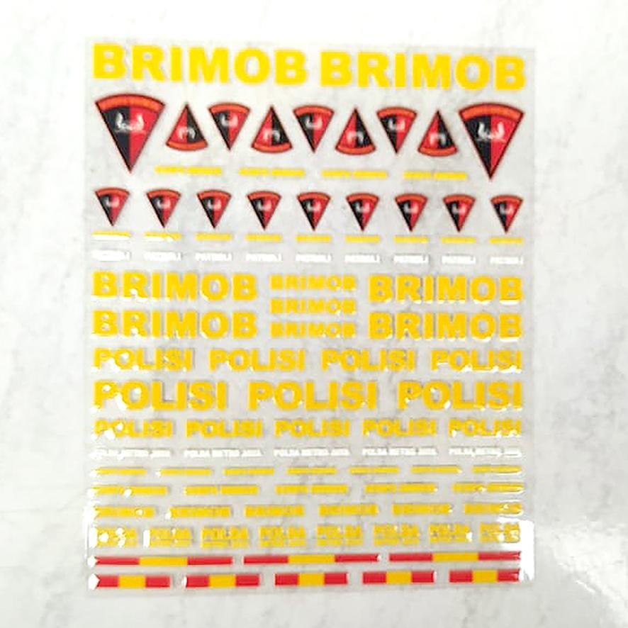 สติ๊กเกอร์ DTF UV - Mini 4WD - Brimob Police