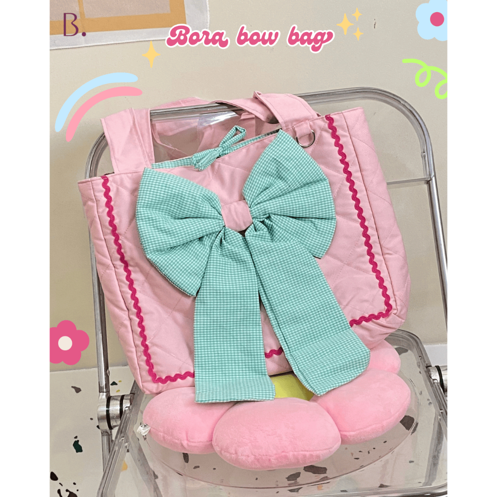 BORA BOWBAG/REVERSIBLE BAG AESTTHETIC COQUETTE