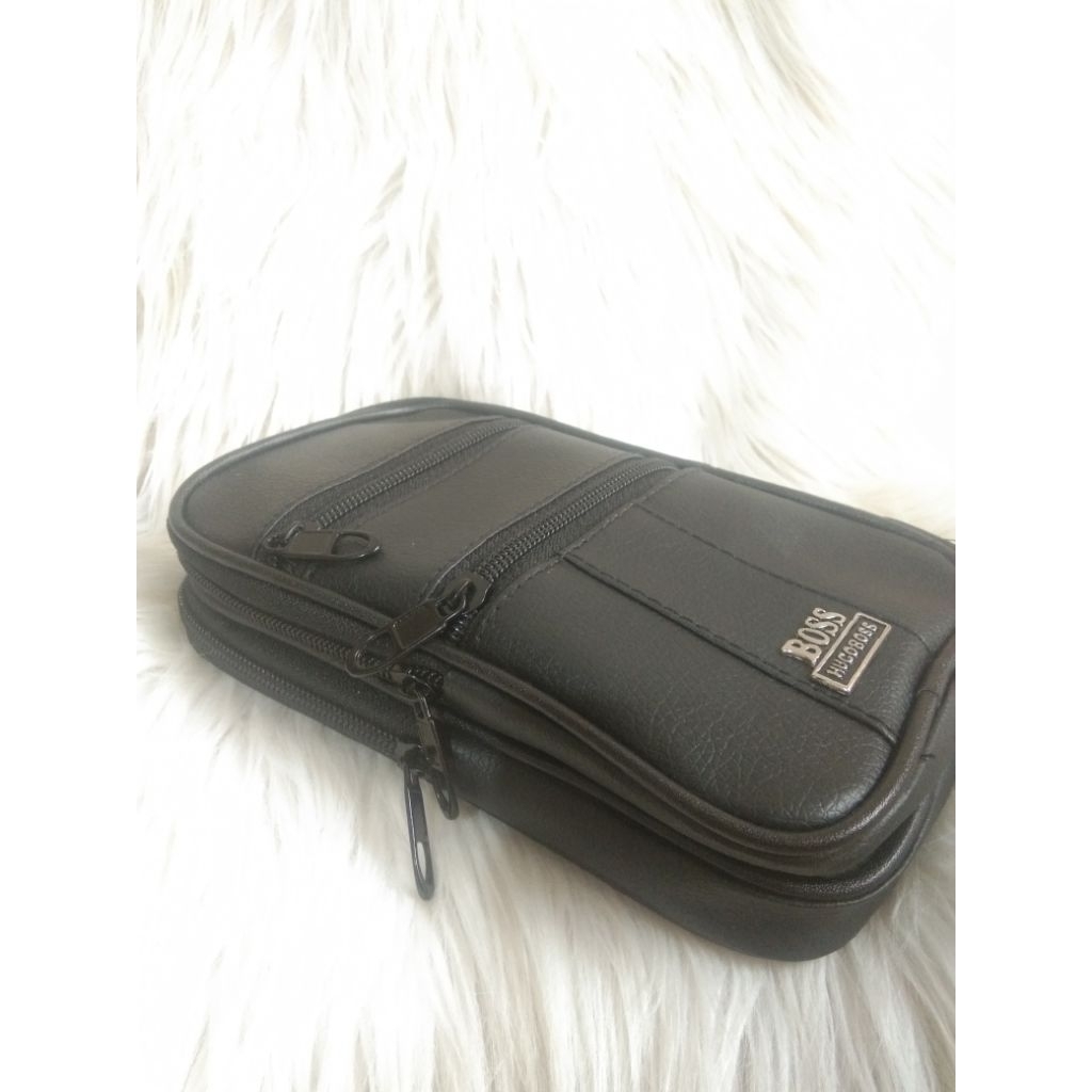 ฝาครอบโทรศัพท์ HP DOUBLE SLOT ZIPPER WAIST ขนาด 6.5/6.77IN