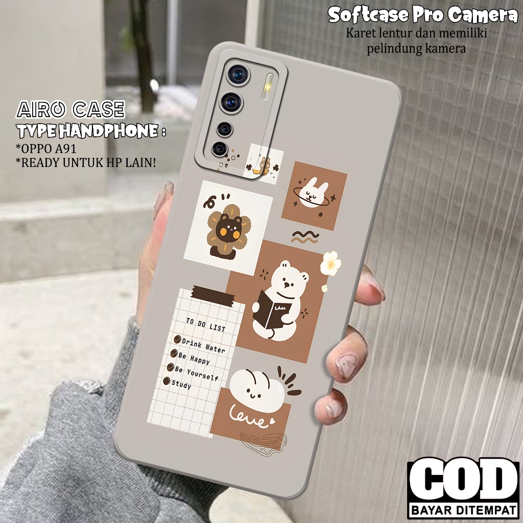 เคส OPPO A91 - OPPO A91 Softcase - เคสแฟชั่นการ์ตูน - เคส OPPO A91 - เคส Pro Camera Softcase - Tpu -