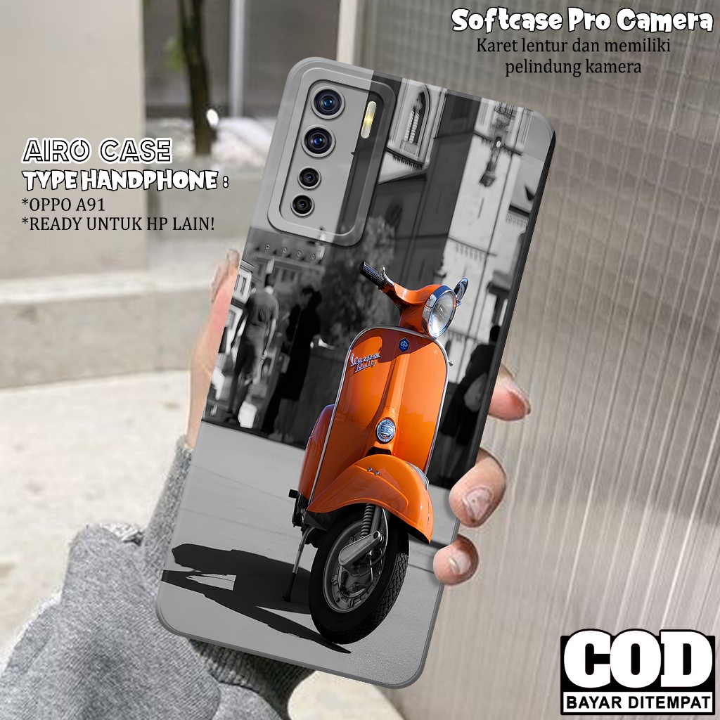 เคส OPPO A91 - OPPO A91 Softcase - เคส VESPA Fashion - เคส OPPO A91 - เคส Pro Camera Softcase - Tpu 