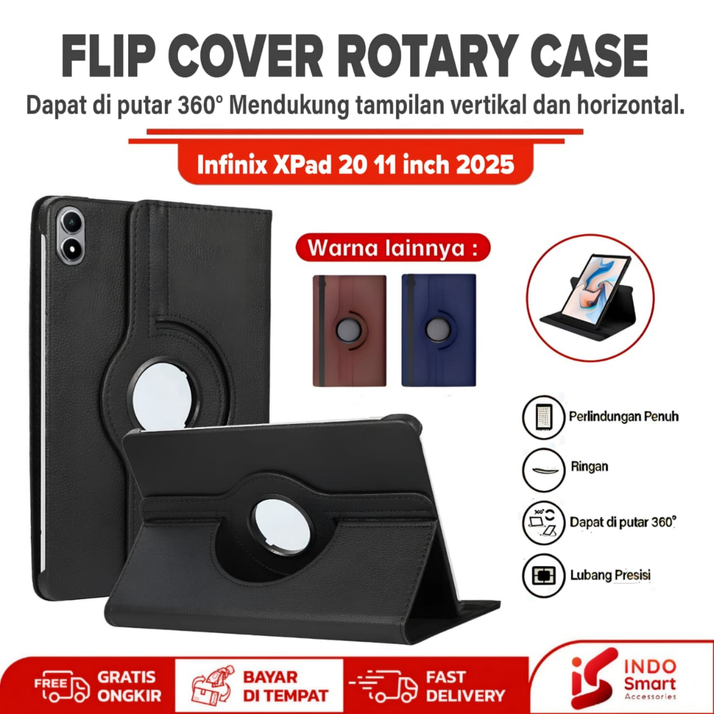 อินฟินิกซ์ เอ็กซ์แพด 20 | เคส Infinix Xpad 20 | 11นิ้วพลิกปกหนังสือปลอกหนังโรตารียืนกรณีแท็บเล็ตแท็บ