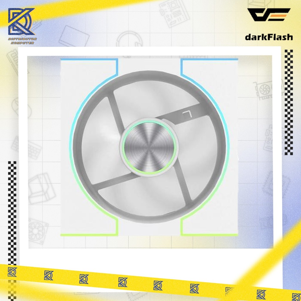 DARKFLASH FAN CASING DM8 LINE 12CM REVERSE WHITE ARGB