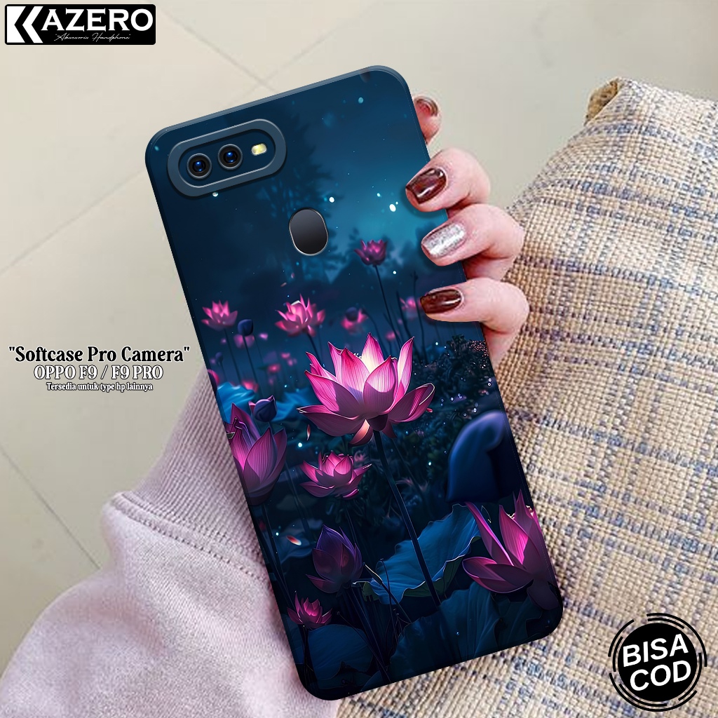 HP OPPO F9 / F9 PRO เคสแฟชั่นล่าสุด Flower Softcase OPPO F9 / F9 PROSilicone Pro เคสกล้อง OPPO F9 / 