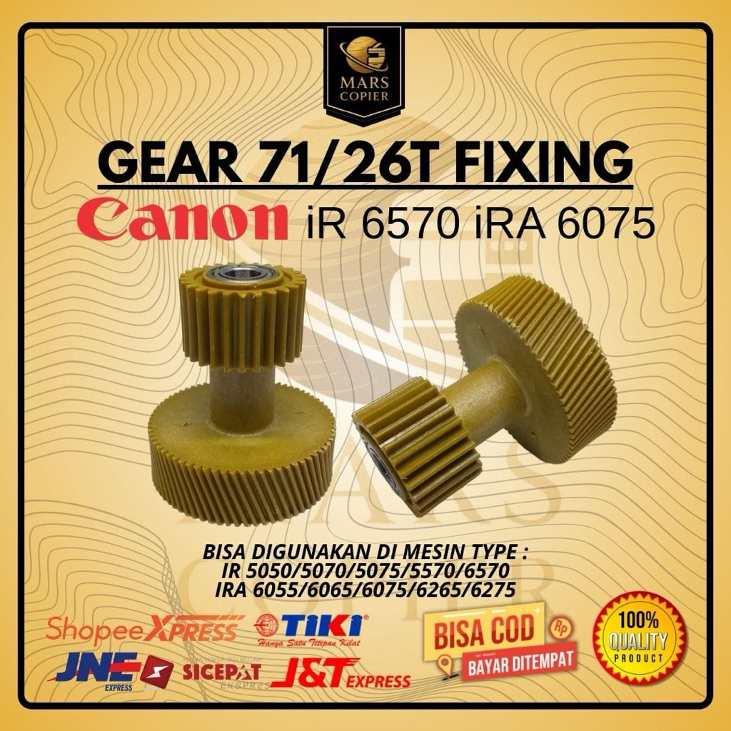 GEAR FIXING HEATER 71/26T CANON IR 6570 5570 5070 5055 5055 IRA 6055 6065 6075 IRA 6255 6265 6275