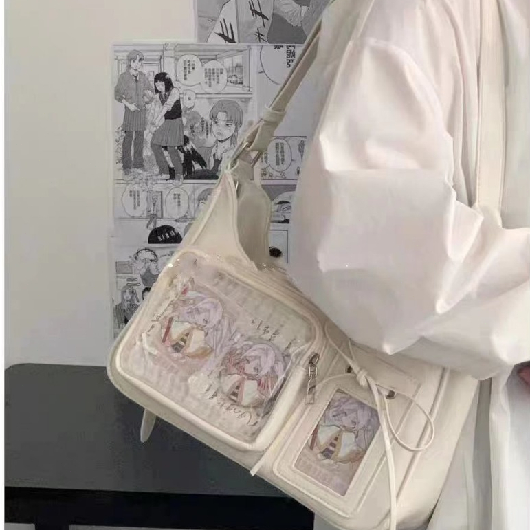 Ita กระเป๋า Photocard ญี่ปุ่น Ita กระเป๋าโปร่งใส Kpop อะนิเมะคอสเพลย์น่ารักกระเป๋าสะพายข้าง