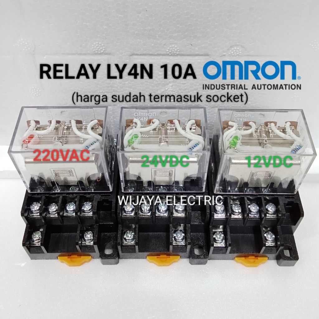 Omron ly4n/ly4n-j/ly4 24vdc 14pin 10A รีเลย์พร้อมซ็อกเก็ต
