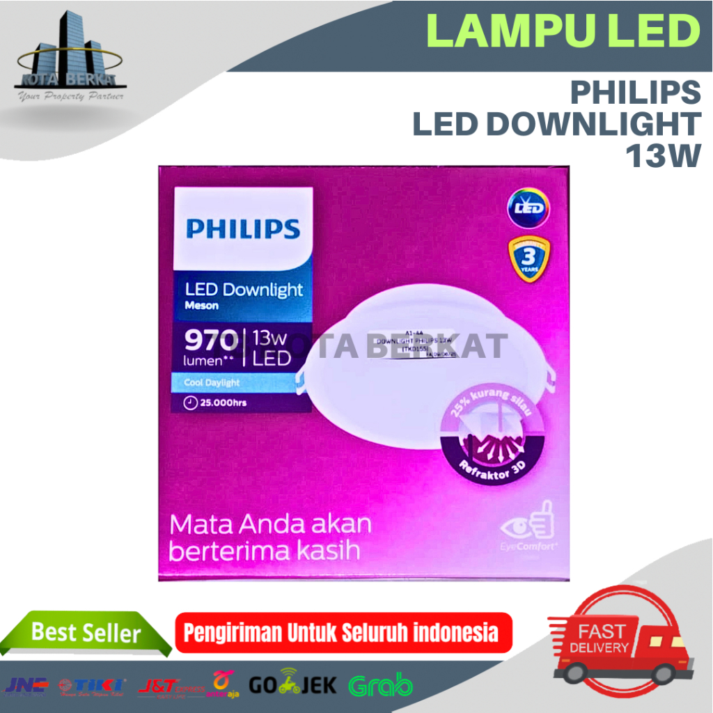 PHILIPS 13WATT LED LAMP / ไฟหน้า LED PHILIPS 13W