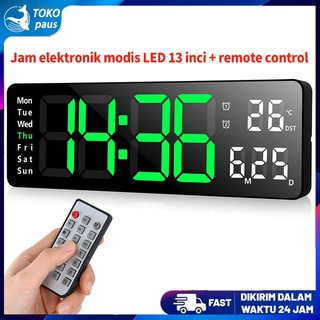 Jam Tampilan Layar Besar 13 Inci /Jam Digital Nordik/Jam Dinding /Jam Dinding Ruang Tamu Sederhana
