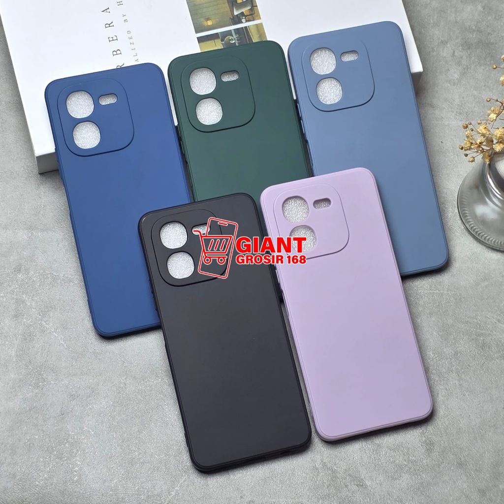 IQOO Z9X CASE MACAROON SQUARE LIQUID CASE IQOO Z9X