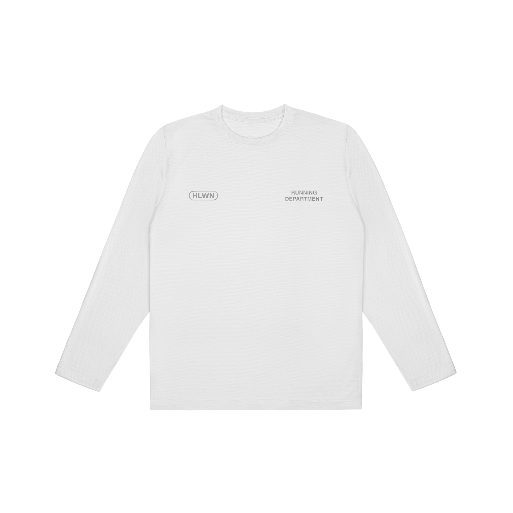 HLWN Running Unisex Long Sleeve Jersey สีขาว - Scenic 002