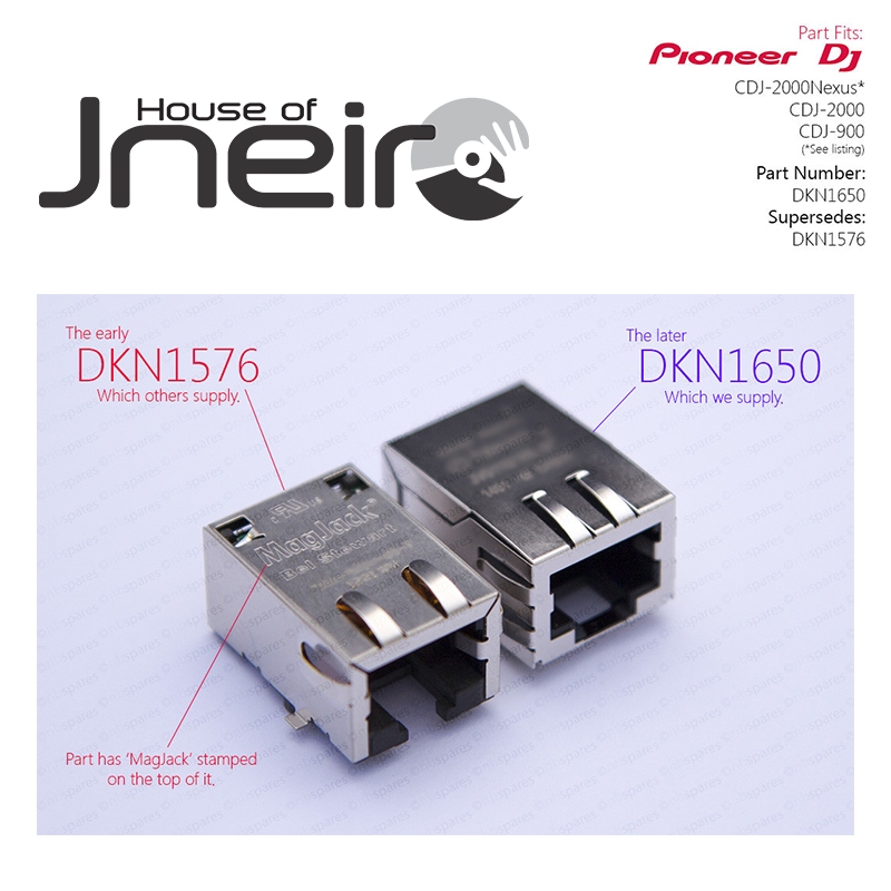 Pioneer CDJ900 CDJ2000 & Nexus RJ45 Link Ethernet Socket DKN1650