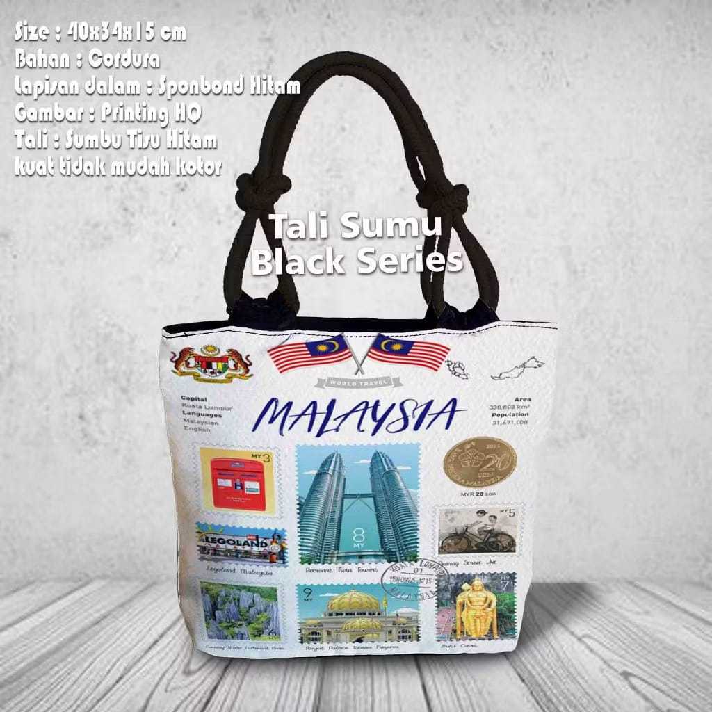 OctBags Tote Bag Malaysia Kuala Lumpur Kuching Canvas Rope Wick Original Travel ของที่ระลึก