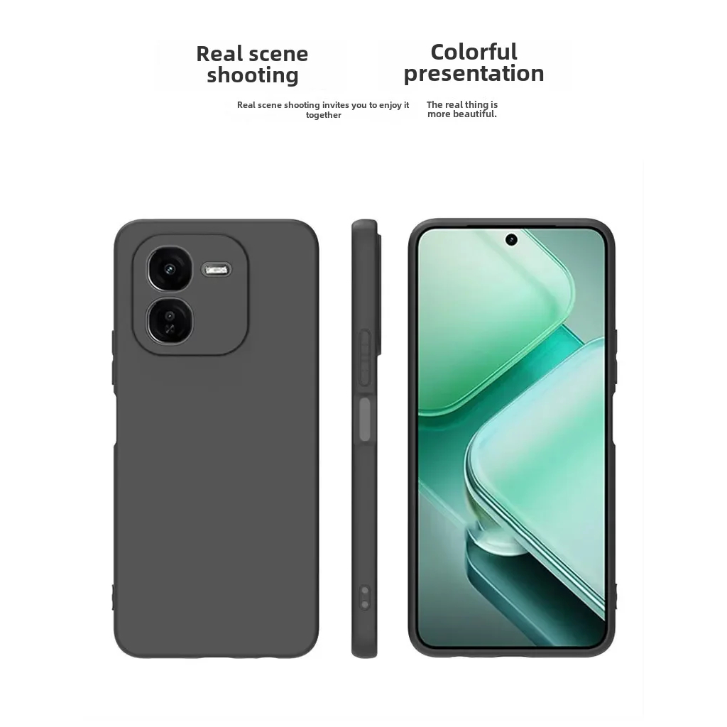 Vivo IQOO Z9X 5G Softcase BLACK MATTE CAMERA PROTECTION Casing Case Hp IQOO Z9X 5G