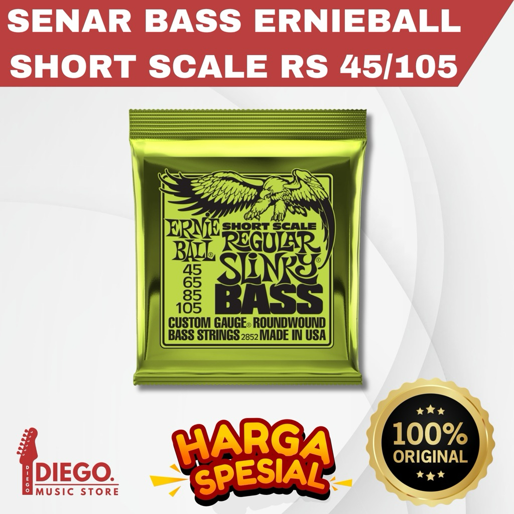 ERNIEBALL 2825 REGULAR SLINKY SHORT SCALE 45/105 BASS STRINGS