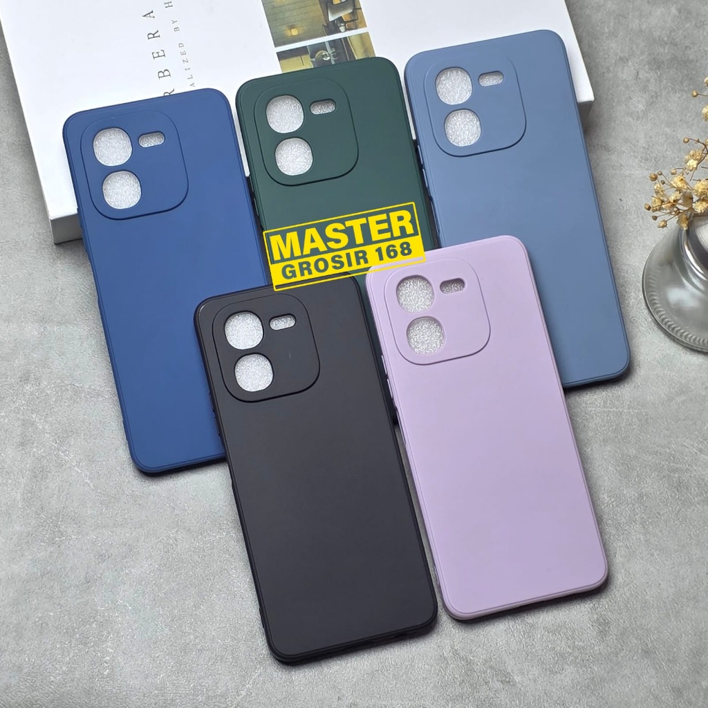 IQOO Z9X CASE MACAROON SQUARE EDGE CASE LIQUID EDGE IQOO Z9X