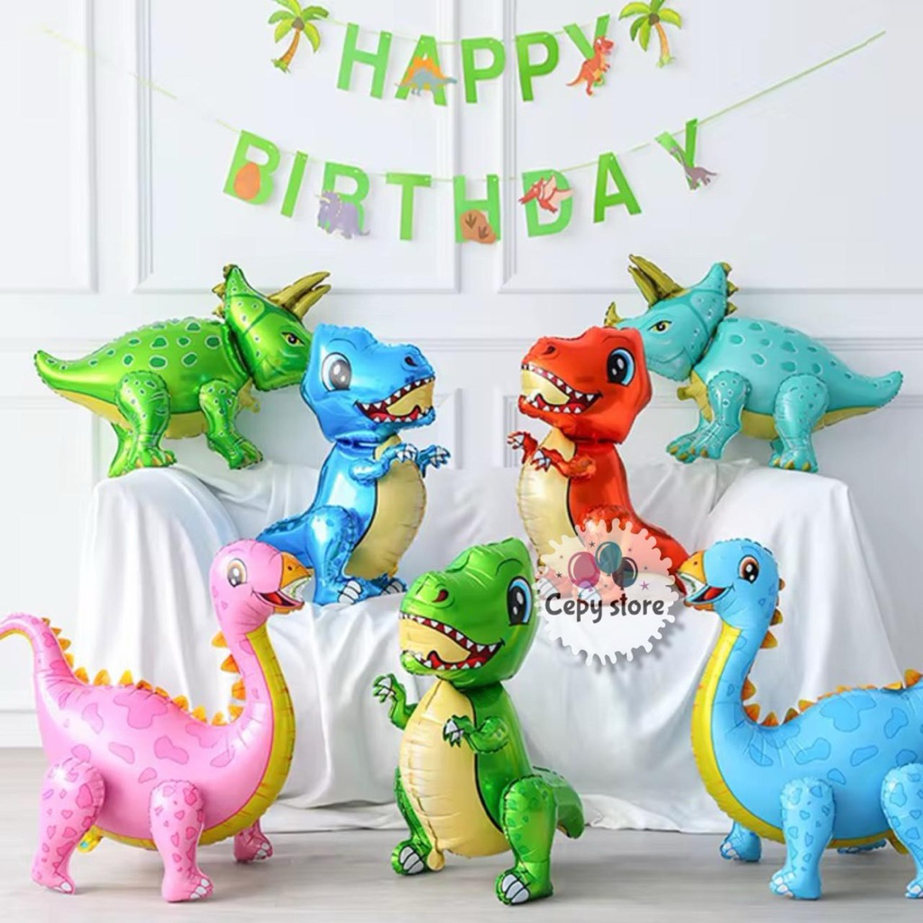 ลูกโป่งฟอยล์ไดโนเสาร์ 4D / ลูกโป่งไดโนเสาร์ T-Rex 4D Jurassic Dino