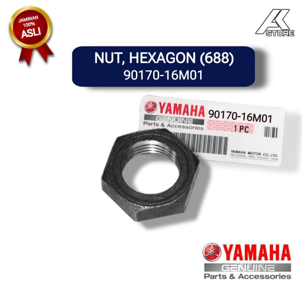 MESIN NUT HEXAGON (688) 90170-16M01 | Yamaha 100PK ถึง 200PK 2-Stroke 4-Stroke เครื่องยนต์นอกเรือ