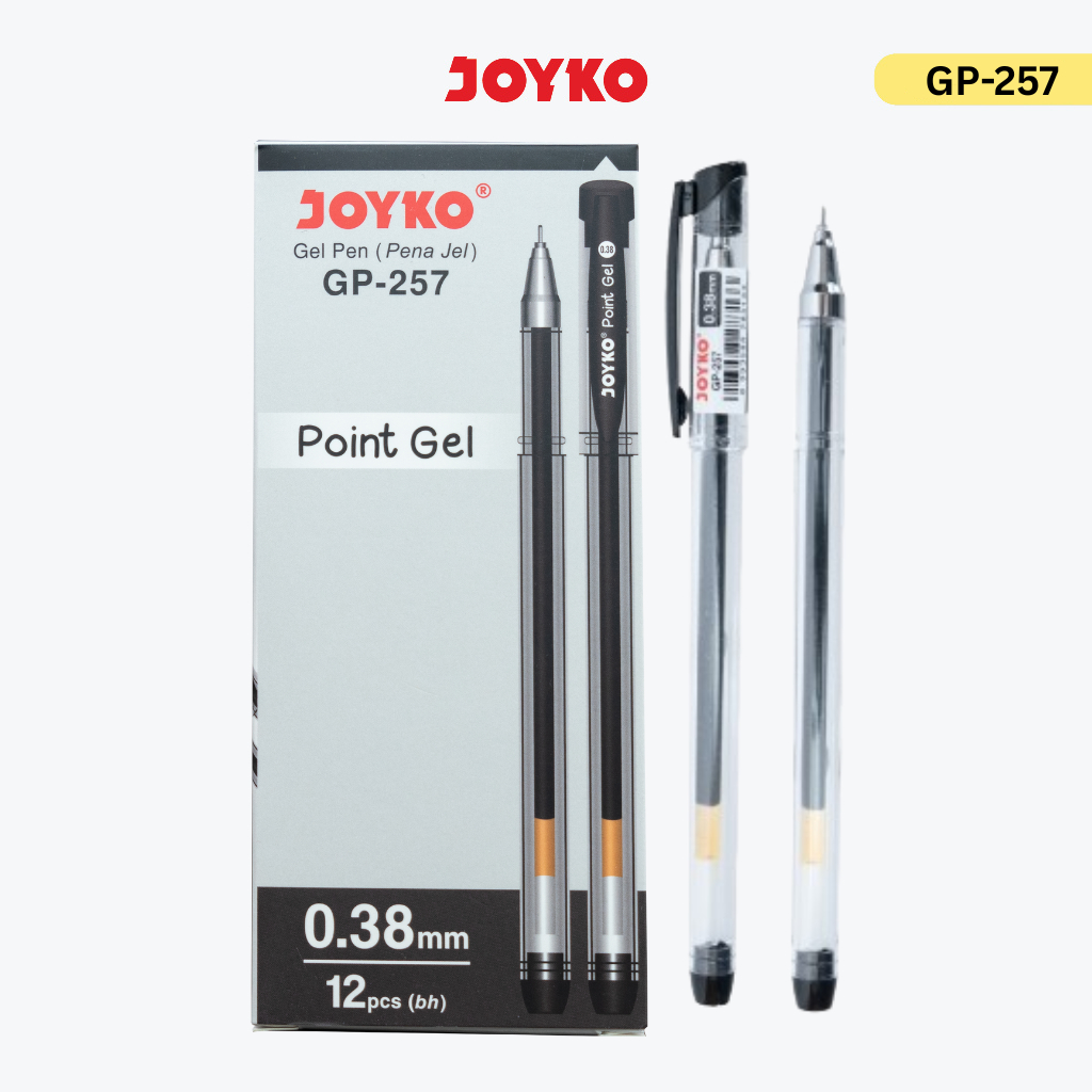 JOYKO ปากกาเจล 1 แพ็ค GP-257 Point Gel เนื้อหา 0.38 มม. 12 ชิ้น