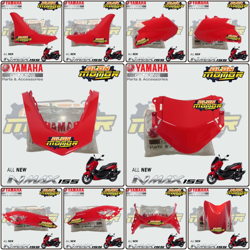 MERAH NEW NMAX 155 CONNETED V2 soft Body cover Glossy red (B6H-PA) Original Yamaha อะไหล่แท้