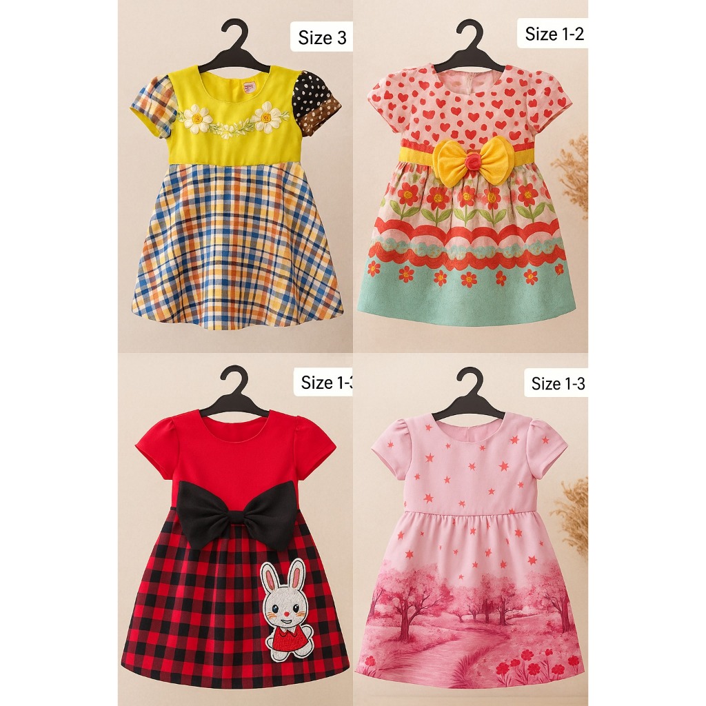 YUFFIE - (100,000 ได้ 5 ชิ้น) ชุดเดรสเด็กและเด็กผู้หญิง 0-8 ปี tmr2