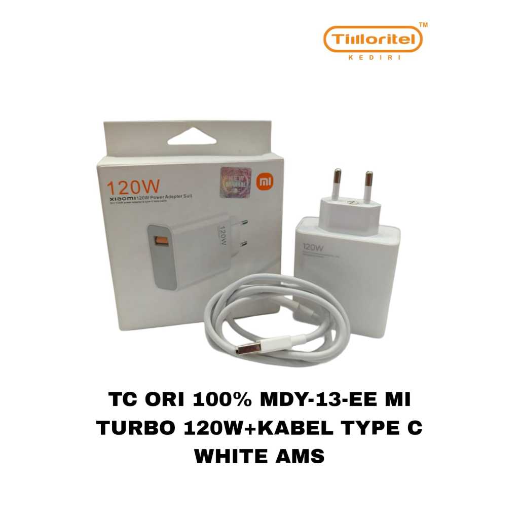 TC ORI 100% MDY-13-EE MI TURBO 120W+CABLE TYPE C สีขาว AMS