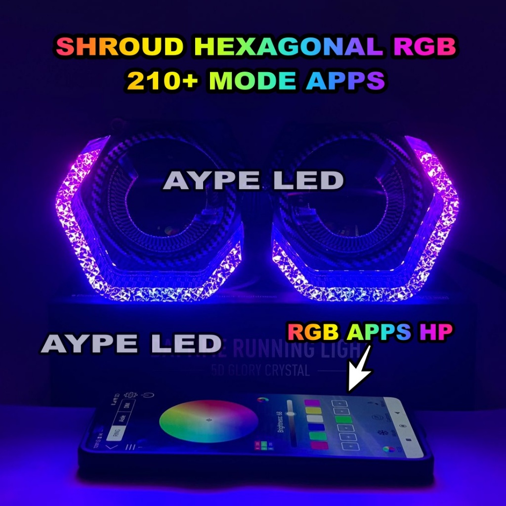 5D หกเหลี่ยมอะคริลิค Shroud แหวน 2.5 นิ้ว Bished โปรเจคเตอร์ Rgb Apps เวียดนามสไตล์คุณภาพระดับพรีเมี