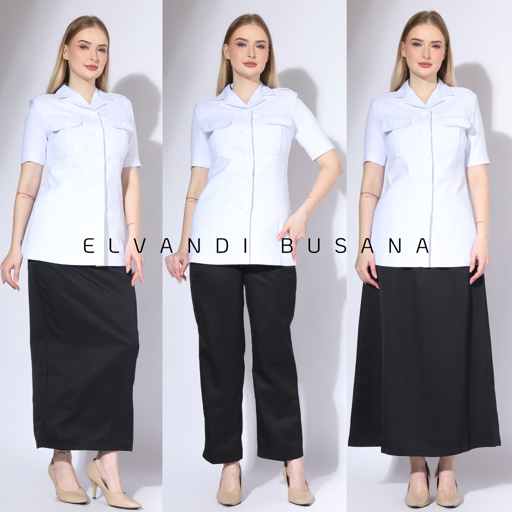เสื้อเบลเซอร์ผู้หญิงชุดทํางานสํานักงานชุดเครื่องแบบ PDH สืบราชการลับภาคครู เช่น เสื้อสตรี คอปก ชุดสู