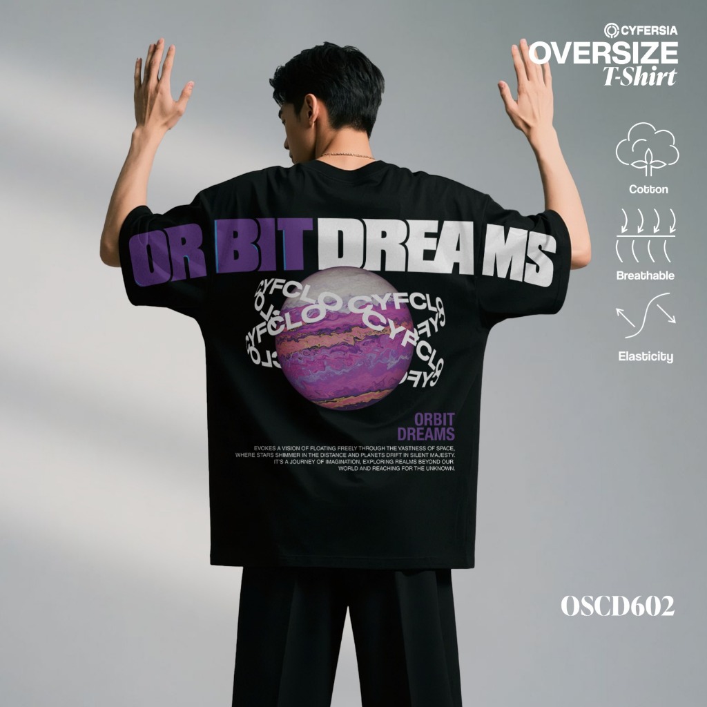 Cyfersia Premium Thick Oversize T-Shirt – Stylish & Cozy Look All Day! Orbit Dreams OSCD602