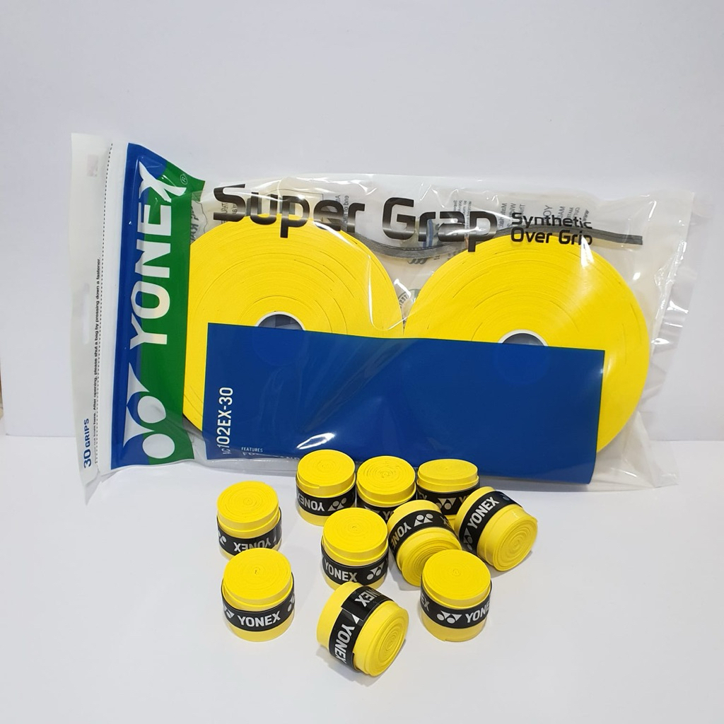 Yonex AC 102 EX / AC102EX ด้ามจับยางไม้แบดมินตัน - SUPER GRAP TAPE - ของแท้ 100% YONEX YELLOW
