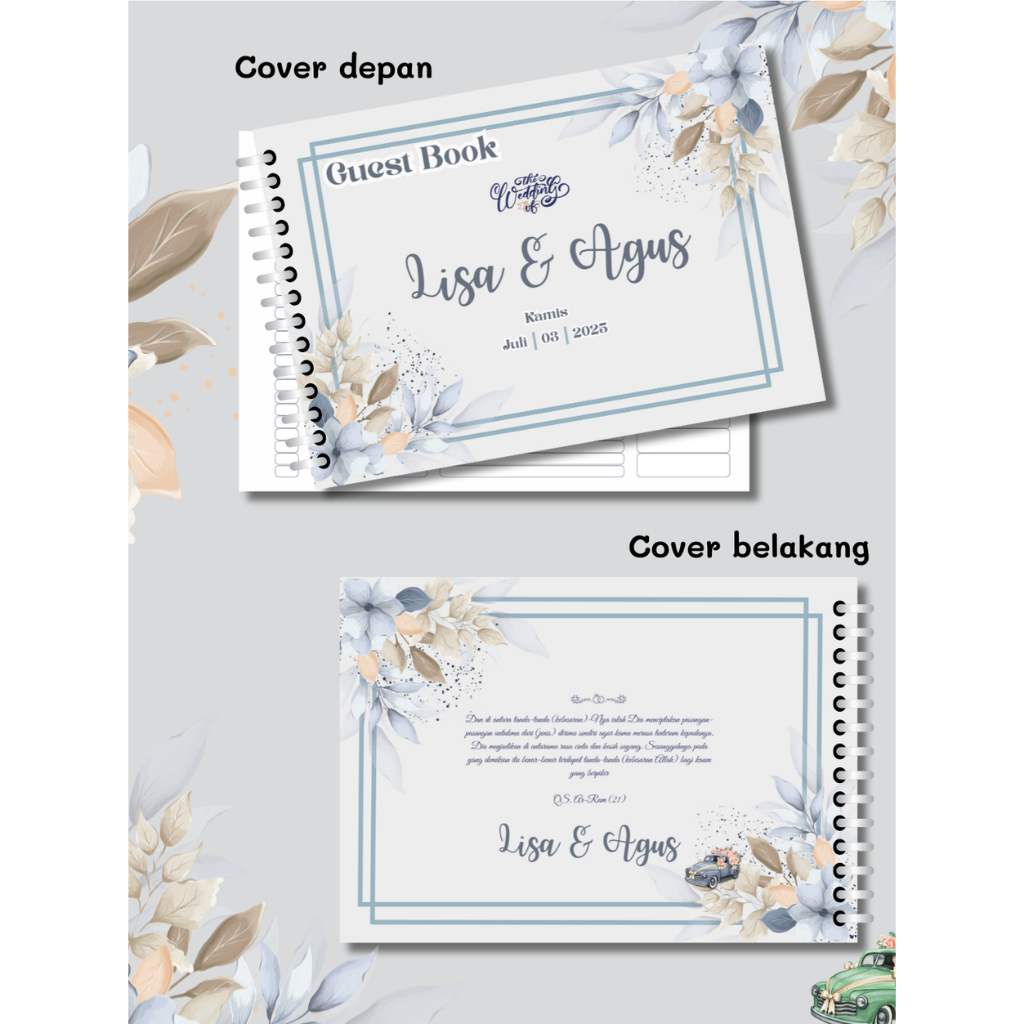 ELEGANT LUXURIOUS WEDDING GUEST BOOK FREE (ชื่อ วันที่ สถานที่ และภาพถ่าย)