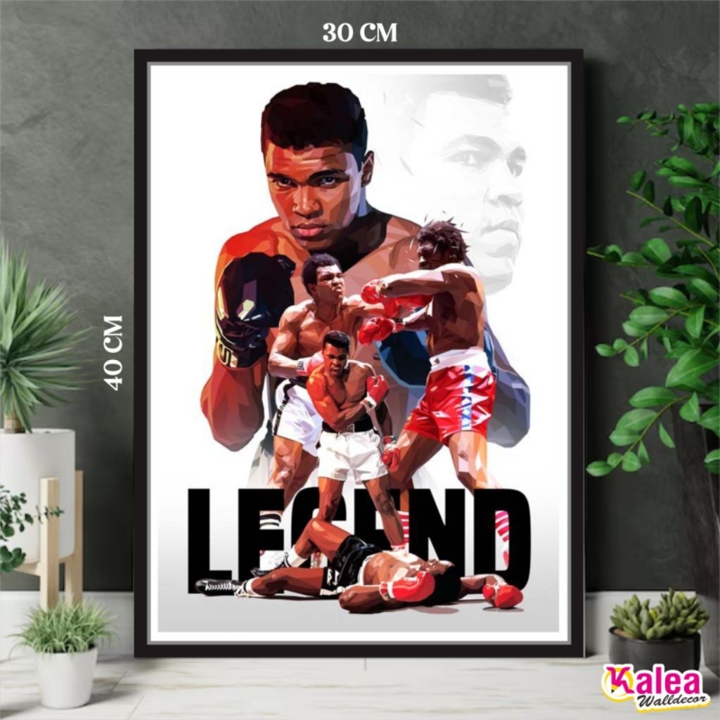 Muhammad Ali Wall ตกแต่งขนาด 30 X 40 / Muhammad Ali โปสเตอร์ไม้ขนาด 30 X 40 / Muhammad Ali Walldecor