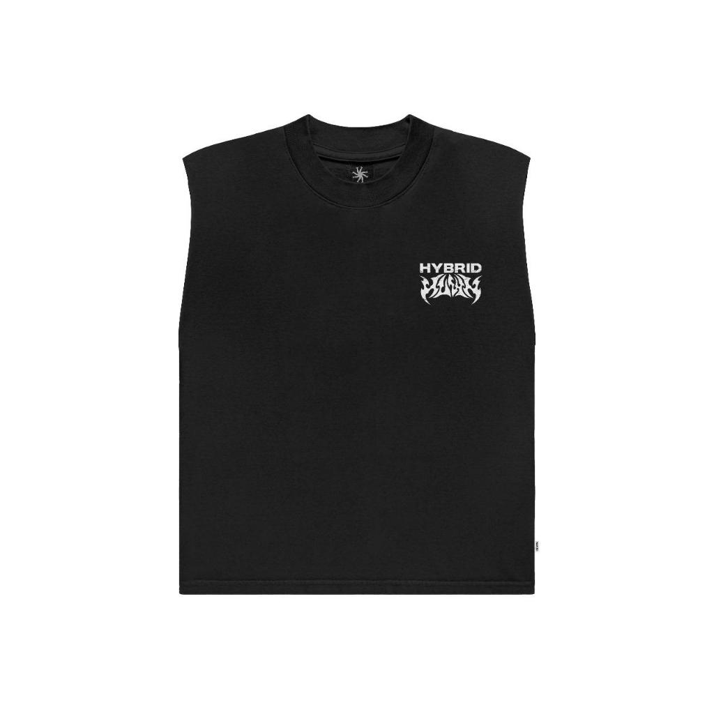 HLWN Running Unisex Oversize Muscle Tee Black - Javier